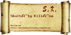 Skultéty Kiliána névjegykártya